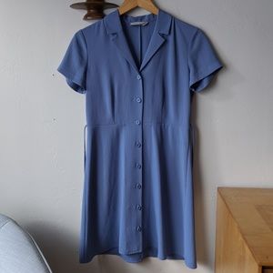 Everlane Japanese GoWeave Shirtdress Blue, Size 2